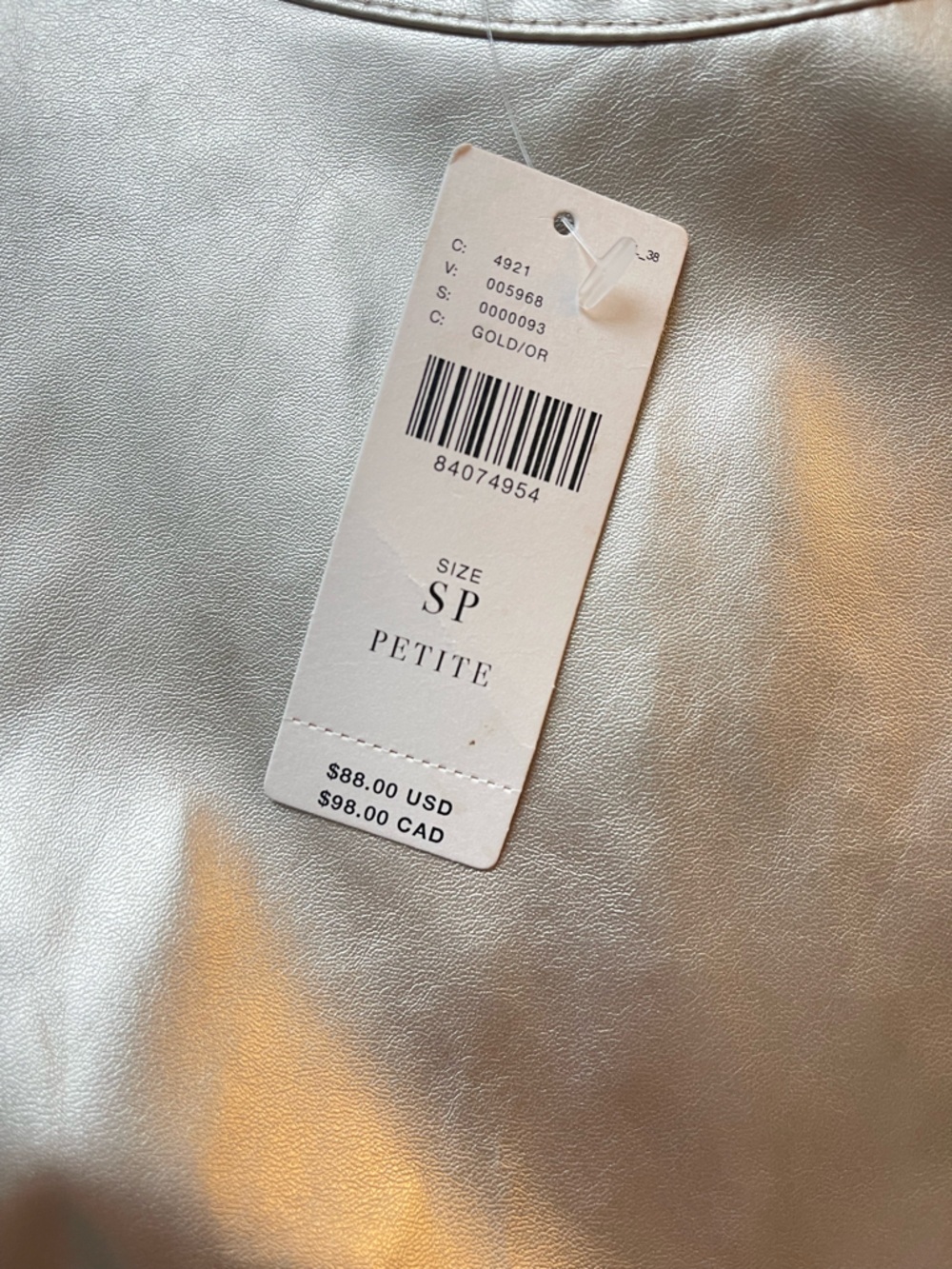 Anthropologie Porridge Collin Faux-Leather Short-Sleeve Top Small NWT - Picture 5 of 5